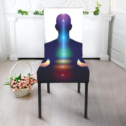 Light Of Seven Chakras Print Dining Chair Slipcover