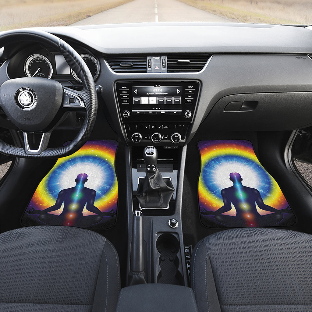 Light Of Seven Chakras Print Front and Back Car Floor Mats