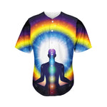 Light Of Seven Chakras Print Men's Baseball Jersey