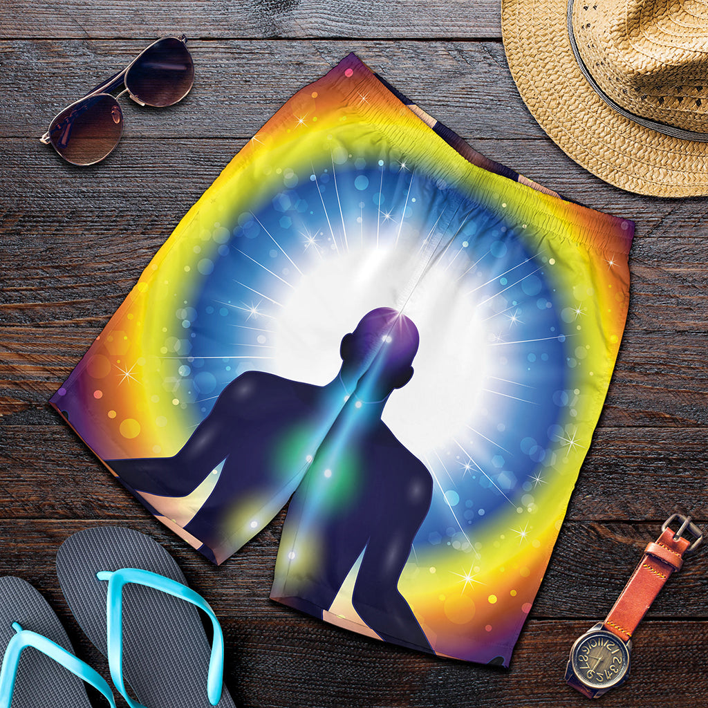 Light Of Seven Chakras Print Men's Shorts