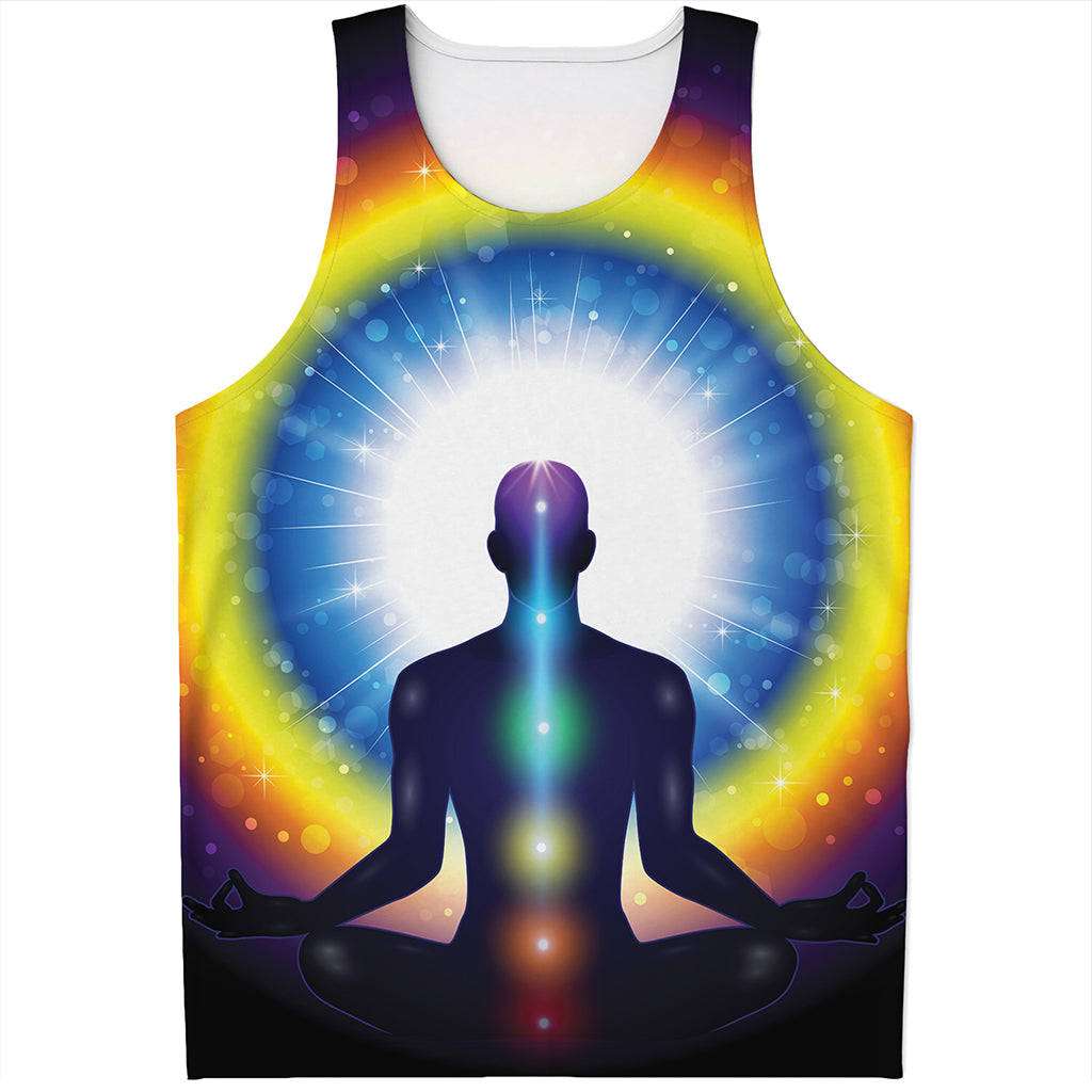 Light Of Seven Chakras Print Men's Tank Top