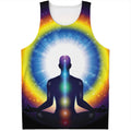 Light Of Seven Chakras Print Men's Tank Top