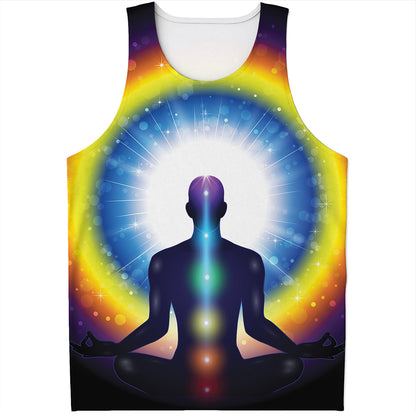 Light Of Seven Chakras Print Men's Tank Top