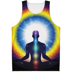 Light Of Seven Chakras Print Men's Tank Top