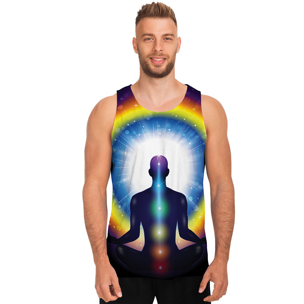 Light Of Seven Chakras Print Men's Tank Top