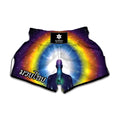 Light Of Seven Chakras Print Muay Thai Boxing Shorts
