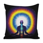 Light Of Seven Chakras Print Pillow Cover