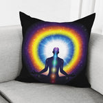 Light Of Seven Chakras Print Pillow Cover