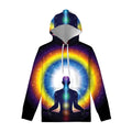 Light Of Seven Chakras Print Pullover Hoodie