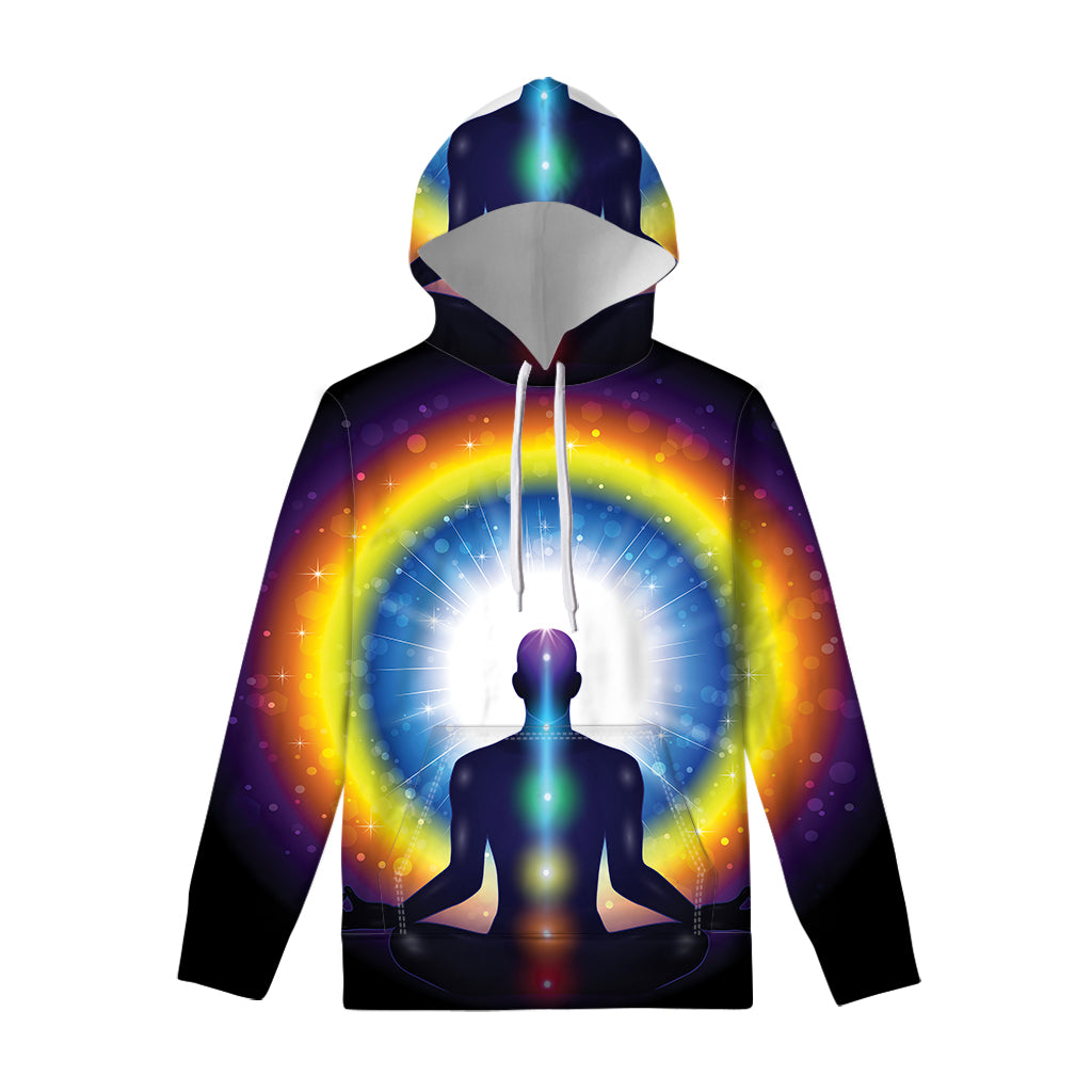 Light Of Seven Chakras Print Pullover Hoodie