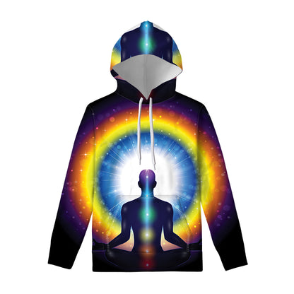Light Of Seven Chakras Print Pullover Hoodie