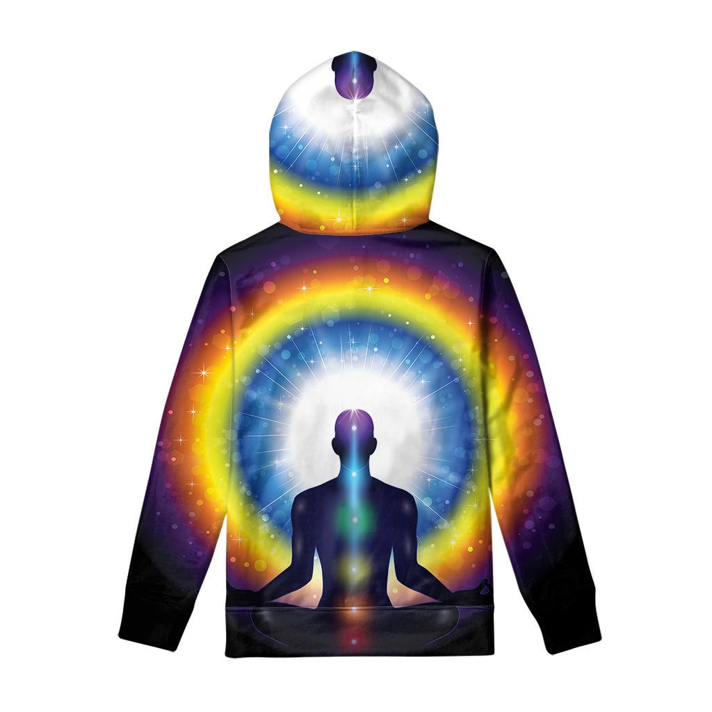 Light Of Seven Chakras Print Pullover Hoodie