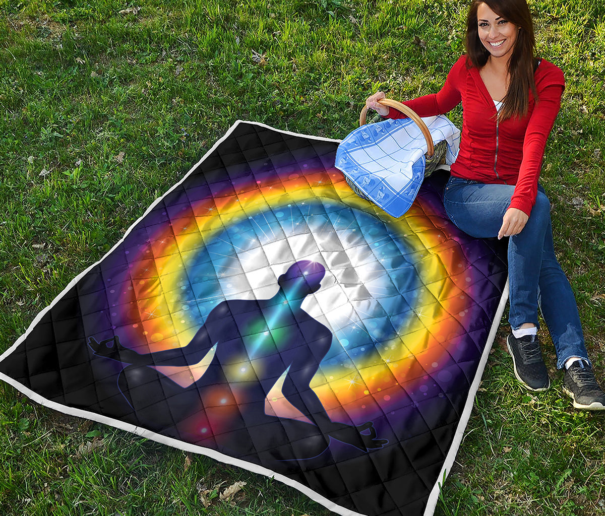 Light Of Seven Chakras Print Quilt