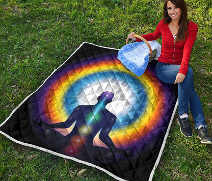 Light Of Seven Chakras Print Quilt