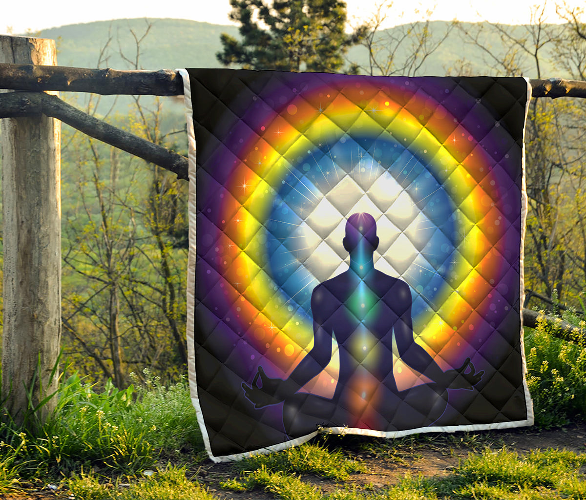 Light Of Seven Chakras Print Quilt