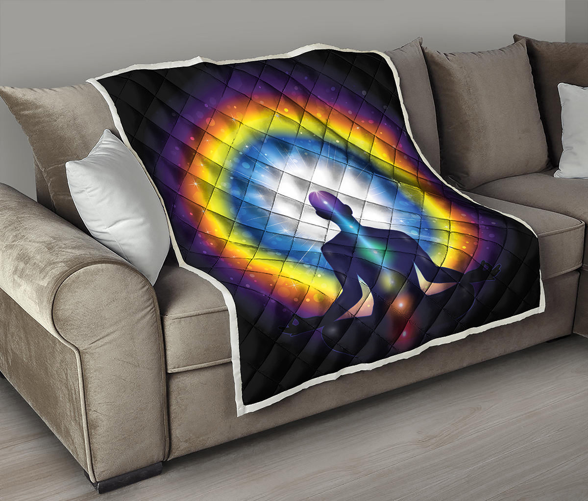 Light Of Seven Chakras Print Quilt