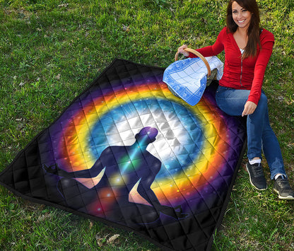 Light Of Seven Chakras Print Quilt