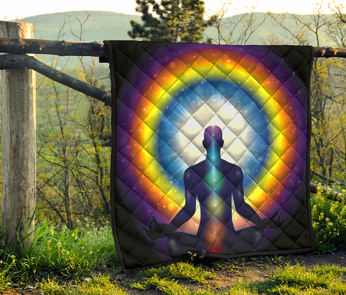 Light Of Seven Chakras Print Quilt