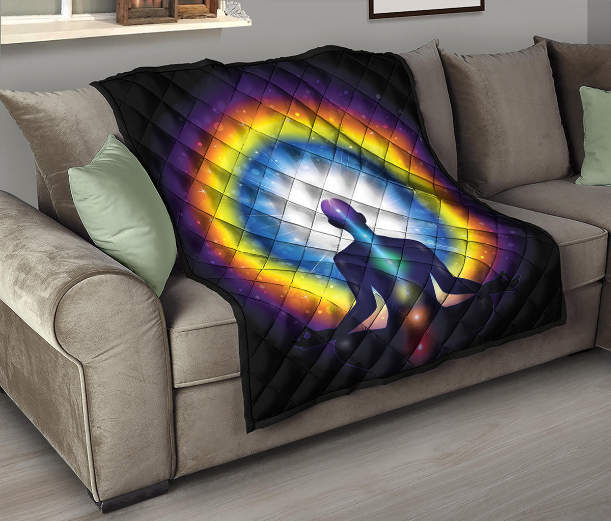 Light Of Seven Chakras Print Quilt