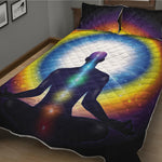 Light Of Seven Chakras Print Quilt Bed Set