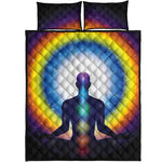 Light Of Seven Chakras Print Quilt Bed Set