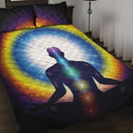 Light Of Seven Chakras Print Quilt Bed Set