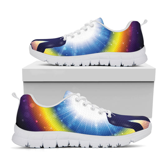 Light Of Seven Chakras Print White Sneakers