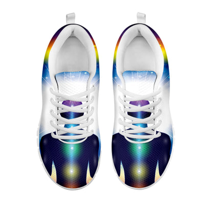 Light Of Seven Chakras Print White Sneakers