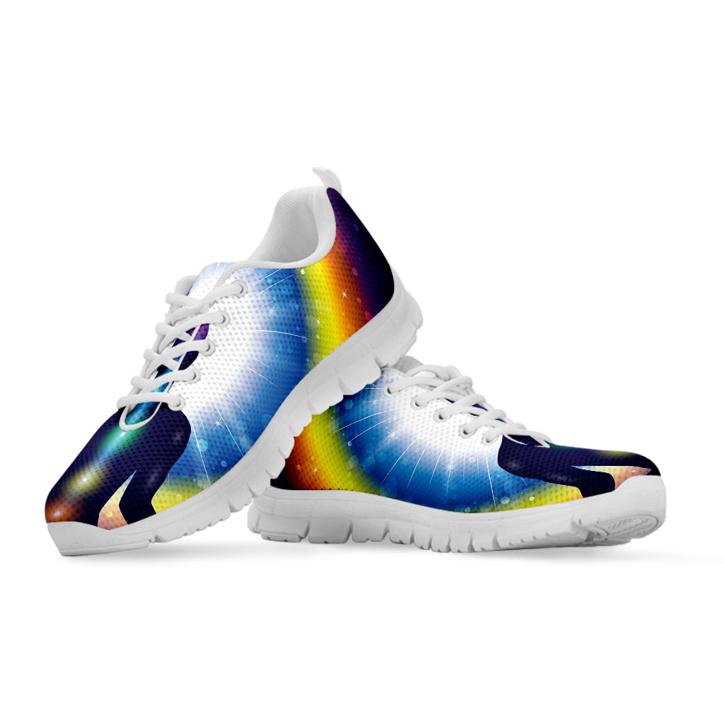 Light Of Seven Chakras Print White Sneakers