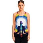 Light Of Seven Chakras Print Women's Racerback Tank Top
