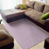 Light Purple And White Checkered Print Area Rug