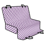 Light Purple And White Checkered Print Pet Car Back Seat Cover