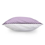Light Purple And White Checkered Print Pillow Cover