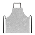Bright Silver (NOT Real) Glitter Print Apron