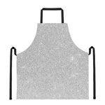 Light Silver Glitter Artwork Print (NOT Real Glitter) Apron