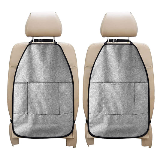 Light Silver Glitter Artwork Print (NOT Real Glitter) Car Seat Organizers