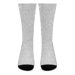 Light Silver Glitter Artwork Print (NOT Real Glitter) Crew Socks