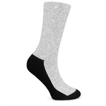 Light Silver Glitter Artwork Print (NOT Real Glitter) Crew Socks