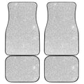 Bright Silver (NOT Real) Glitter Print Front and Back Car Floor Mats