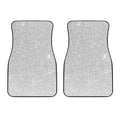 Bright Silver (NOT Real) Glitter Print Front Car Floor Mats