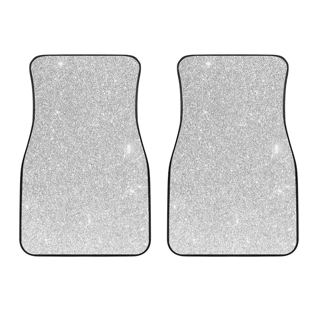 Light Silver Glitter Artwork Print (NOT Real Glitter) Front Car Floor Mats