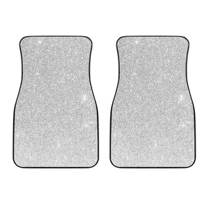 Light Silver Glitter Artwork Print (NOT Real Glitter) Front Car Floor Mats