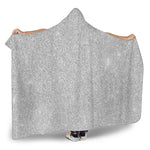 Light Silver Glitter Artwork Print (NOT Real Glitter) Hooded Blanket