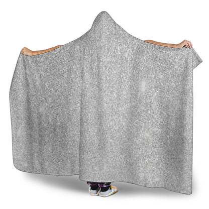 Light Silver Glitter Artwork Print (NOT Real Glitter) Hooded Blanket