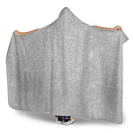 Light Silver Glitter Artwork Print (NOT Real Glitter) Hooded Blanket