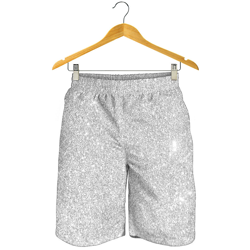 Light Silver Glitter Artwork Print (NOT Real Glitter) Men's Shorts