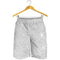 Bright Silver (NOT Real) Glitter Print Men's Shorts