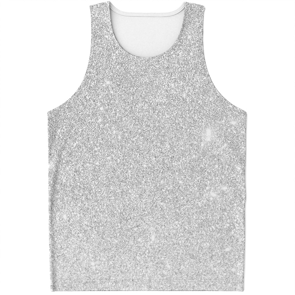 Light Silver Glitter Artwork Print (NOT Real Glitter) Men's Tank Top