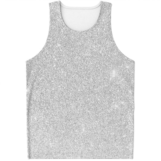 Light Silver Glitter Artwork Print (NOT Real Glitter) Men's Tank Top