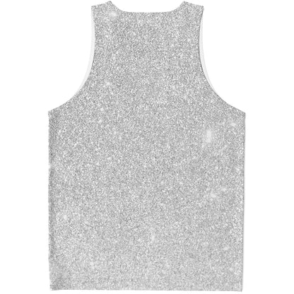 Light Silver Glitter Artwork Print (NOT Real Glitter) Men's Tank Top